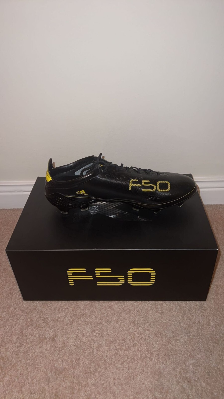 Adidas f50 Adizero Football Boots Size 10 Limited Edition Core Black