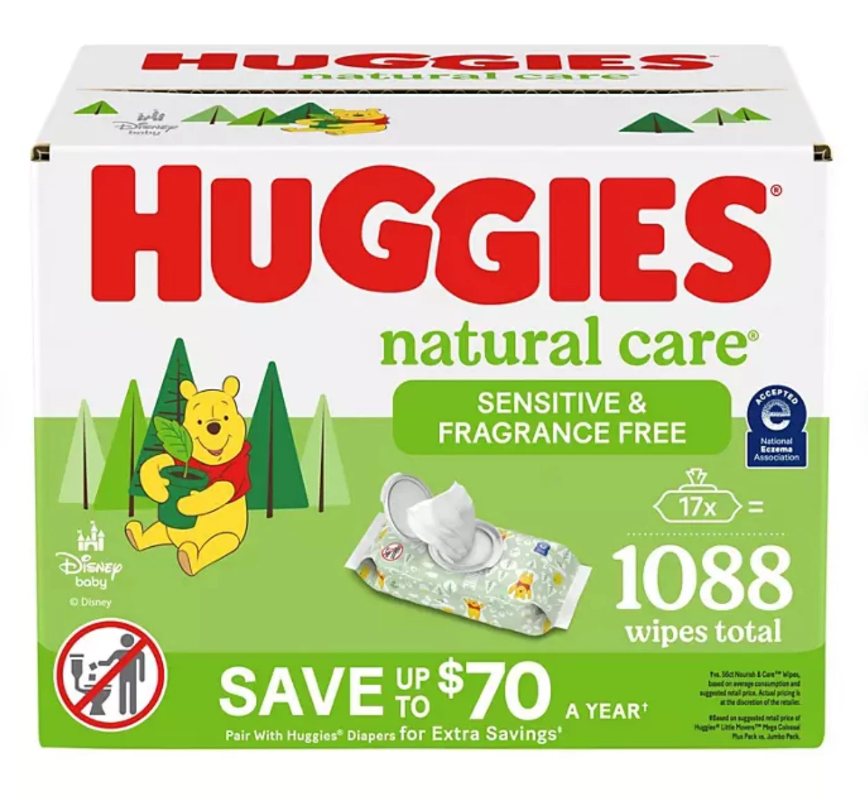 Huggies Natural Care Sensitive Baby Wipes, Fragrance Free, 17 pk., 1088 Wipes
Opens in a new window