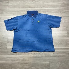 Tommy Bahama Shirt Mens Large Blue Golf Polo Palm Short Sleeve