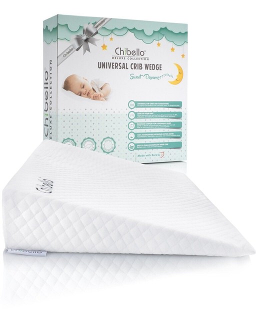 Crib Wedge Baby Pillow. Reduces Spit-Ups & Relieves Congestion Crib Wedge Baby Pillow. Reduces Spit-Ups & Relieves Congestion