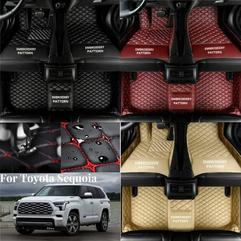 Fit Toyota Sequoia 2000-2020 Car Floor Mats Handmade AutoLiner Rugs Foot Carpets - Image 2 of 4