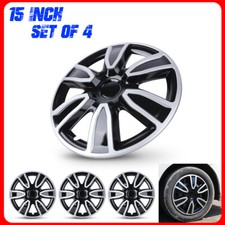 15 Set Of 4 Wheel Covers Full Rim Snap On Hub Caps Fit R15 Tire Steel Wheels