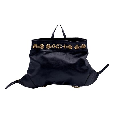 Gucci Black Leather Zumi Backpack Shoulder Backpack  display picture 3