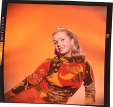 Debbie Reynolds 1960s Groovy Style Photo Shoot Original 2.25 x 2.25 Transparency