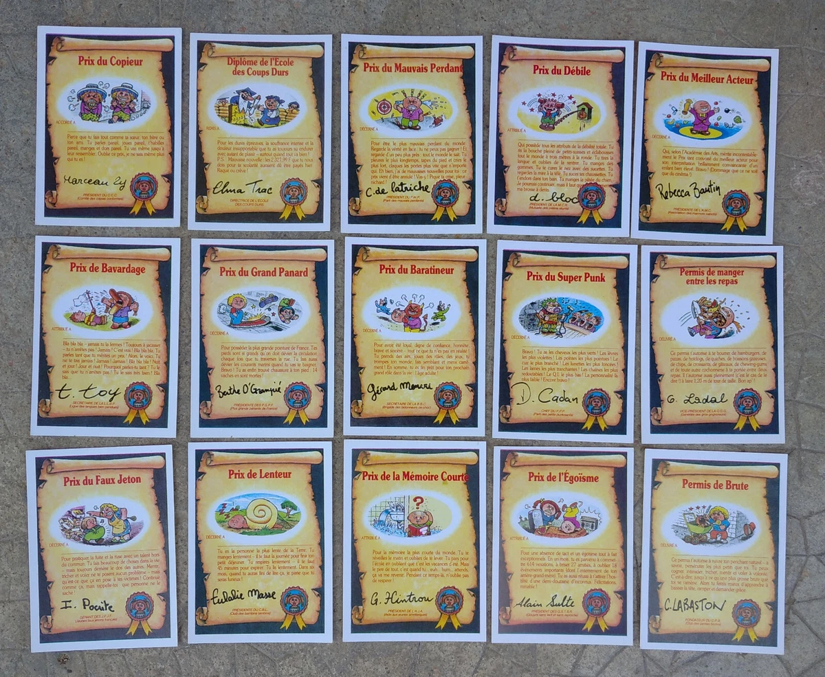 Lot De Cartes Collector Les Crados - Pour Fans Et Collectionneurs