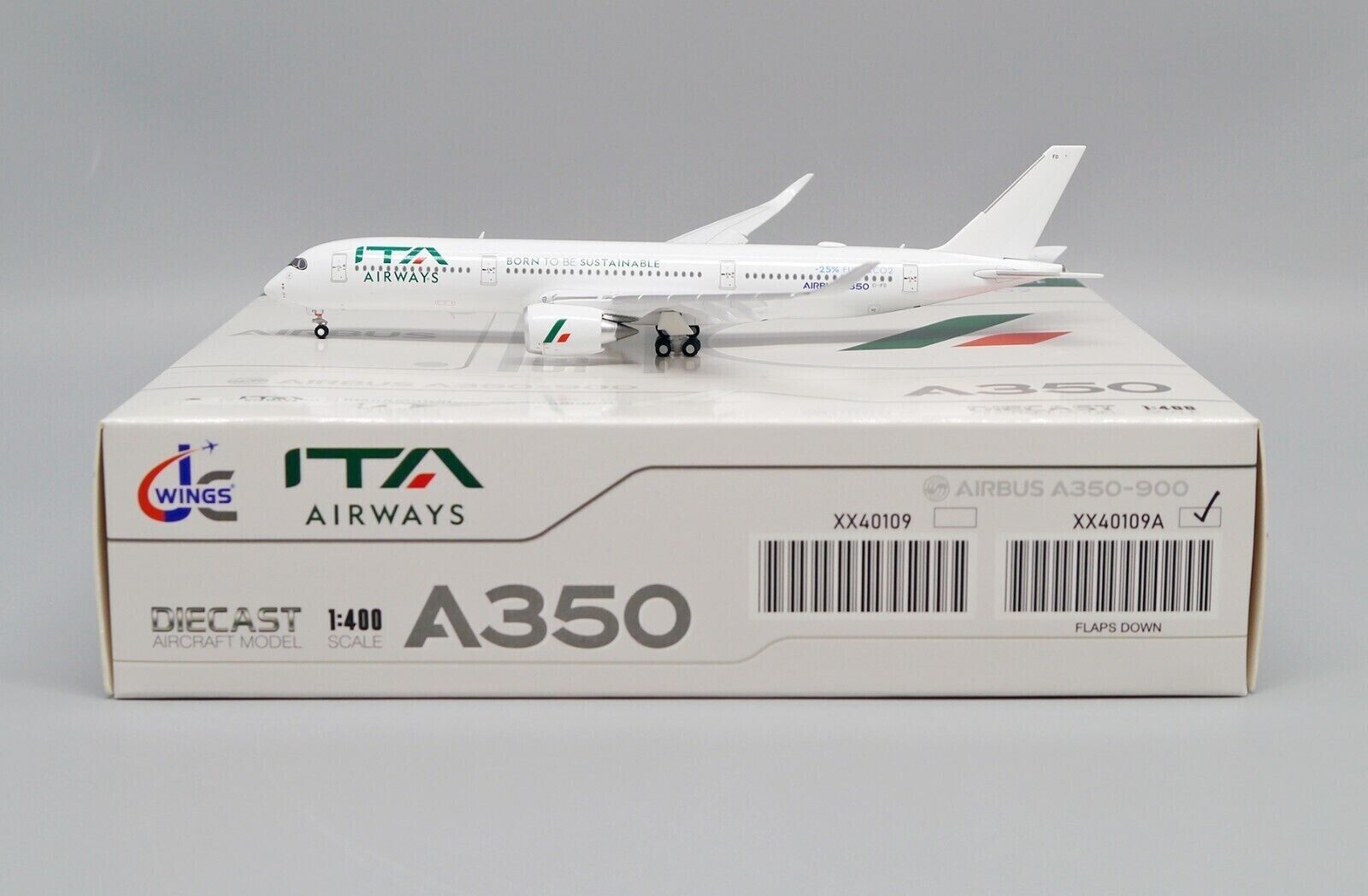 JC WINGS ITA AIRWAYS AIRBUS A350-900 FLAPS DOWN 1:400 JC4ITY0109A IN STOCK