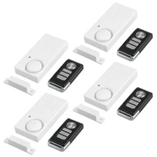 4x 3-Mode Magnetic Door Alarm Anti-Theft/Doorbell/SOS Emergency Wireless Remote