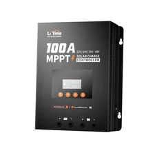 LiTime 12V/24V/36V/48V 100A Bluetooth MPPT Solar Charge Controller Low Temp