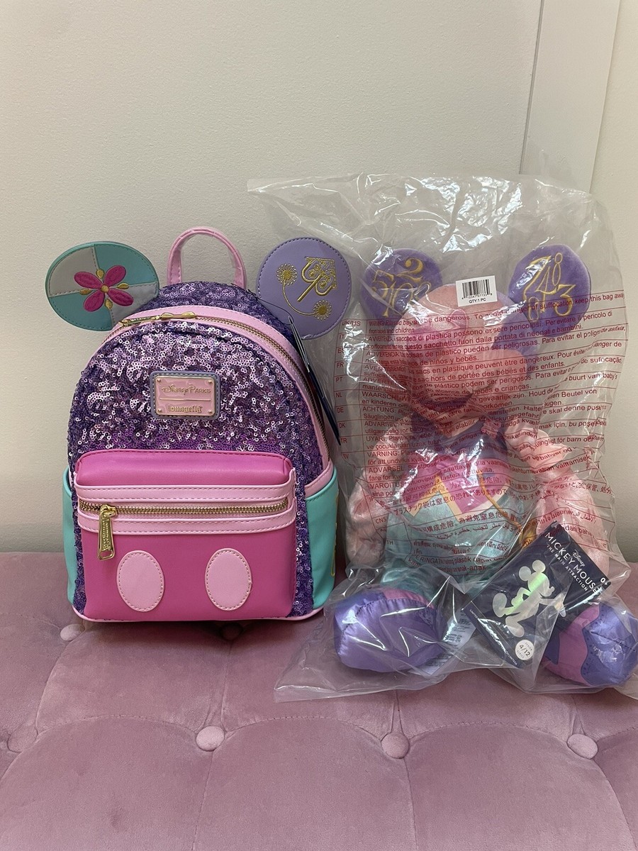 Disney World Loungefly 50th Anniversary It’s A Small World Backpack Mickey Ears Disney World 50th Anniversary Loungefly Backpack + Ears Bag  main image 4