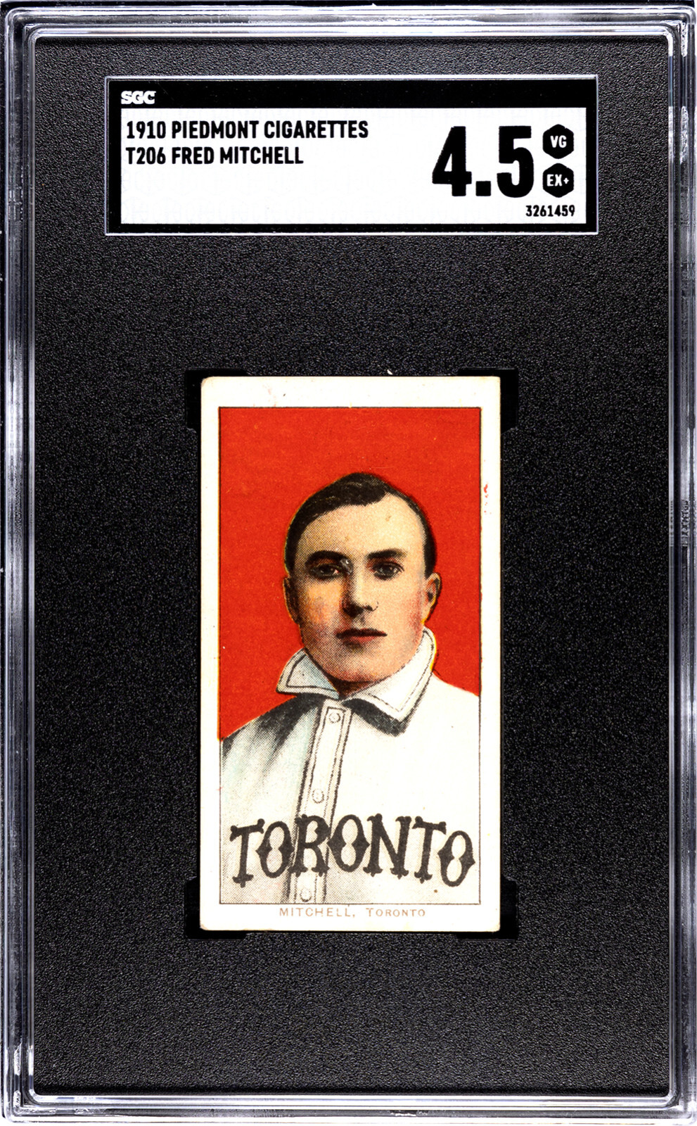 1910 Piedmont T206 FRED MITCHELL SGC 4.5