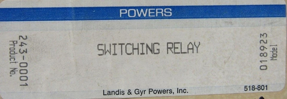 NEW POWERS 243-0001 SWITCHING RELAY 2430001 - Image 4 of 4