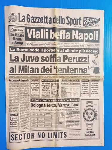 Gazzetta Dello Sport - 5 Février 1988 - Vialli, Sampdoria, Roma, Genoa