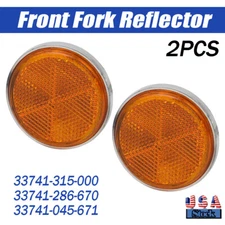 2x Front Fork Cover Reflector Amber For Honda CL70 SL 70 90 C70 Z50A S90 CT70 US