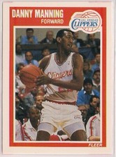 1989-90 DANNY MANNING FLEER ROOKIE RC KANSAS JAYHAWKS 1988 NCAA CHAMPION TEAM