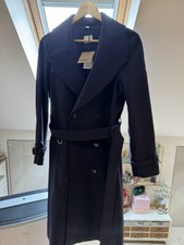 Burberry Cranston Wool Blend Long Coat Uk6