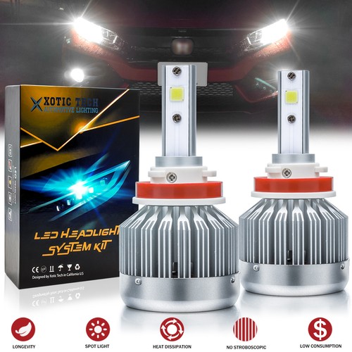 H11 H8 LED 6000K White Fog Light Bulbs Replacement for Toyota Tacoma 2012-2020 - Picture 9 of 11