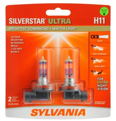 SYLVANIA SilverStar Ultra High Performance 2 Pack H11 Halogen FACTORY
