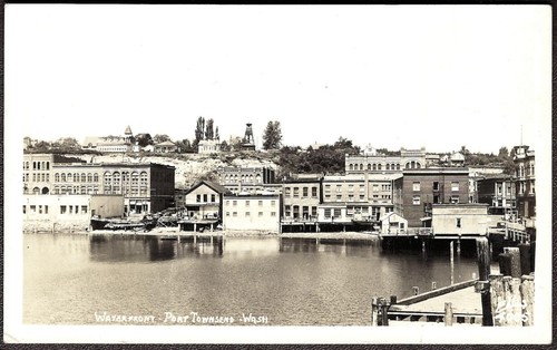 Port Townsend, WA RPPC Panoramic Town View from Bay - Ellis #4005