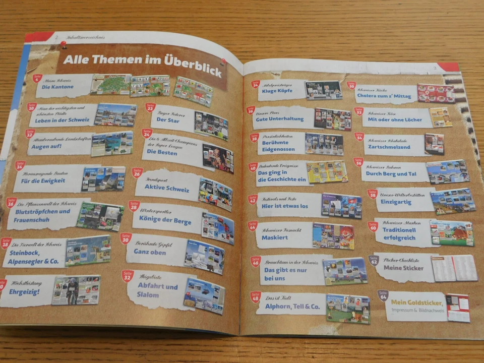 ALBUM COMPLET suisse AUTOCOLLANT MEINE SCHWEIZ STICKERS KOLLEKTION Valora AG - Photo 2/4