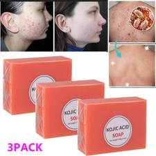 3PACK Kojic Acid Soap for Dark Spots Whitening Turmeric Soap Skin Lightening