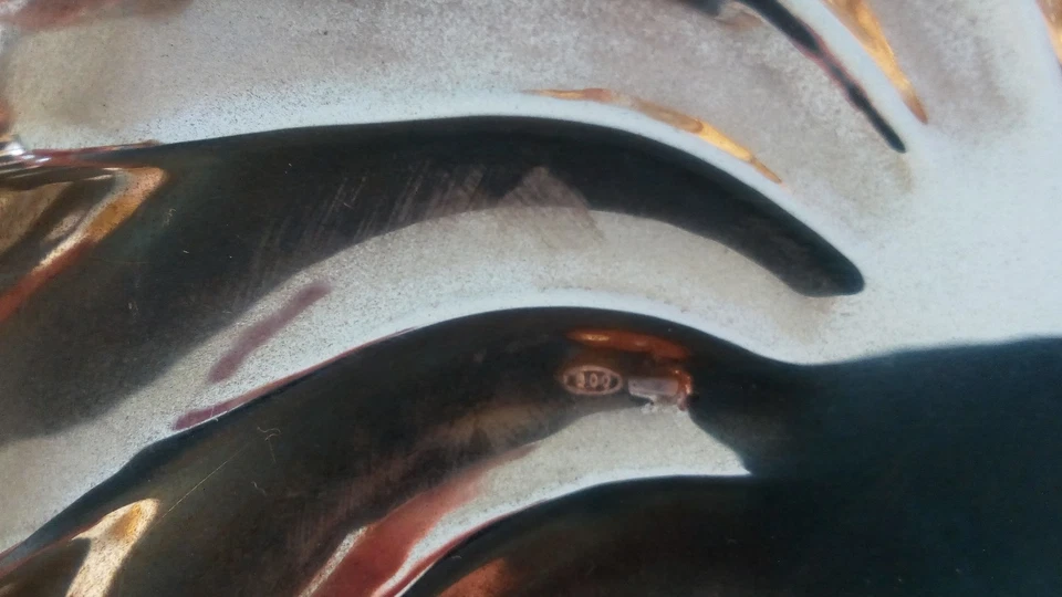 coppetta in argento cm 15 con scanalature trasversali - Immagine 2 di 3