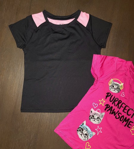 NWOT LOT OF 2 GIRLS SPOTTED ZEBRA ATHLETIC RASH GUARD SWIM SHIRTS SIZE XS 5 - Picture 4 of 5