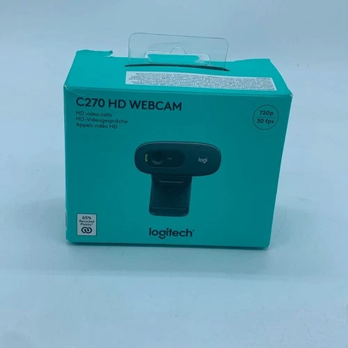 Logitech C270 Black 720p/30fps HD Webcam (Open Box)