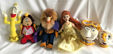 Disney Beauty and the Beast Plush Bean Bag Set Of 6 Mrs Potts Chip Cogsworth