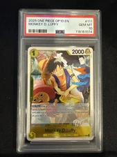 PSA 10 Monkey.D.Luffy - OP10-111 - Royal Blood - One Piece CCG - GM  NM - FOIL