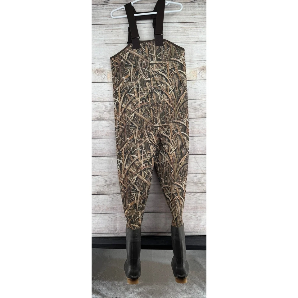 Cabela's Neoprene Boot-Foot Chest Waders Mens 10R Mossy Oak Blades Camouflage - Image 2 of 4