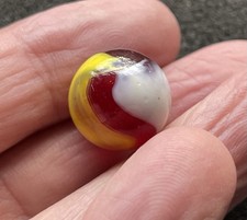 Vitro Agate Conqueror Marble - Ketchup Mustard - Fizzy Red Base MINT TM1700