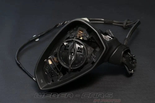8W1857409AF exterior mirror left + camera 9B9 satin black new OEM Audi RS4 8W B9