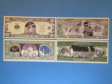 4 Bills: NASA Apollo 11 Neil Armstrong Moon Trip $1,000,000 One Million Dollars