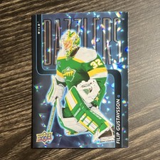 Upper Deck Series 1 Dazzlers Blue Filip Gustavsson #DZ-48 Minnesota Wild 2025-26