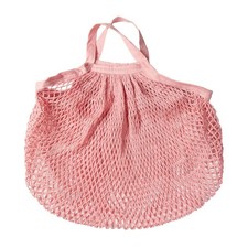 Filet à provisions en coton bio - Sac de courses réutilisable framboise