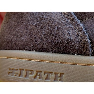 IPath Mens Brown Suede Leather Lace Up Casual Comfort Shoes 