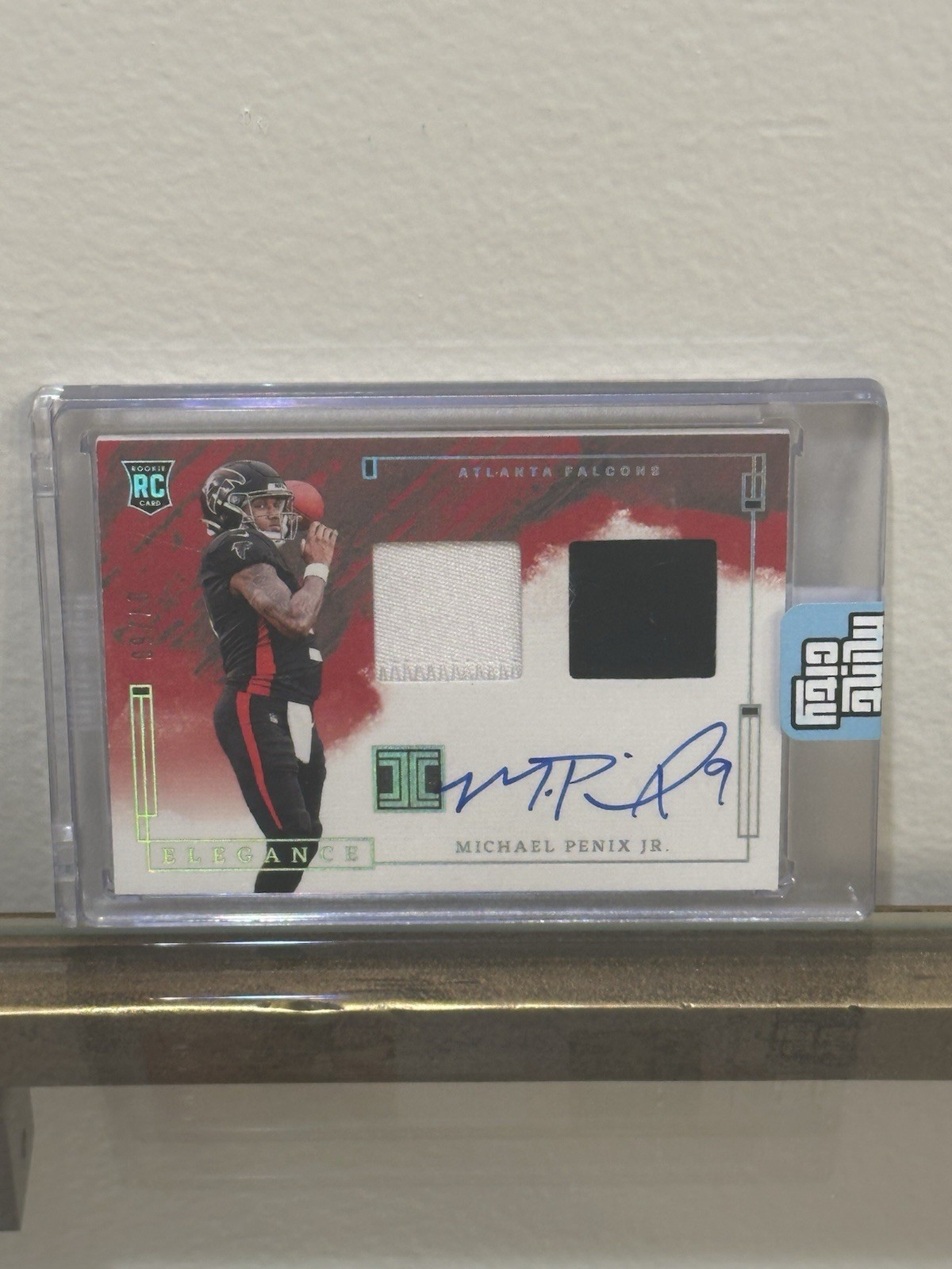 2024 Impeccable Michael Penix Jr. Elegance Rookie Helmet Patch Auto Silver #/50