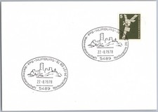 Card SST special postmark N�rburg 1978 World Cycling Cup Castle satellite