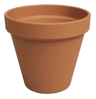 Artevasi 8 inch Round Terracotta Clay Pot W/ Drainage Holes To Prevent Over