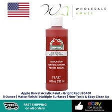 Apple Barrel Acrylic Paint - Bright Red J20401 8 Ounce  Matte Finish  Multiple