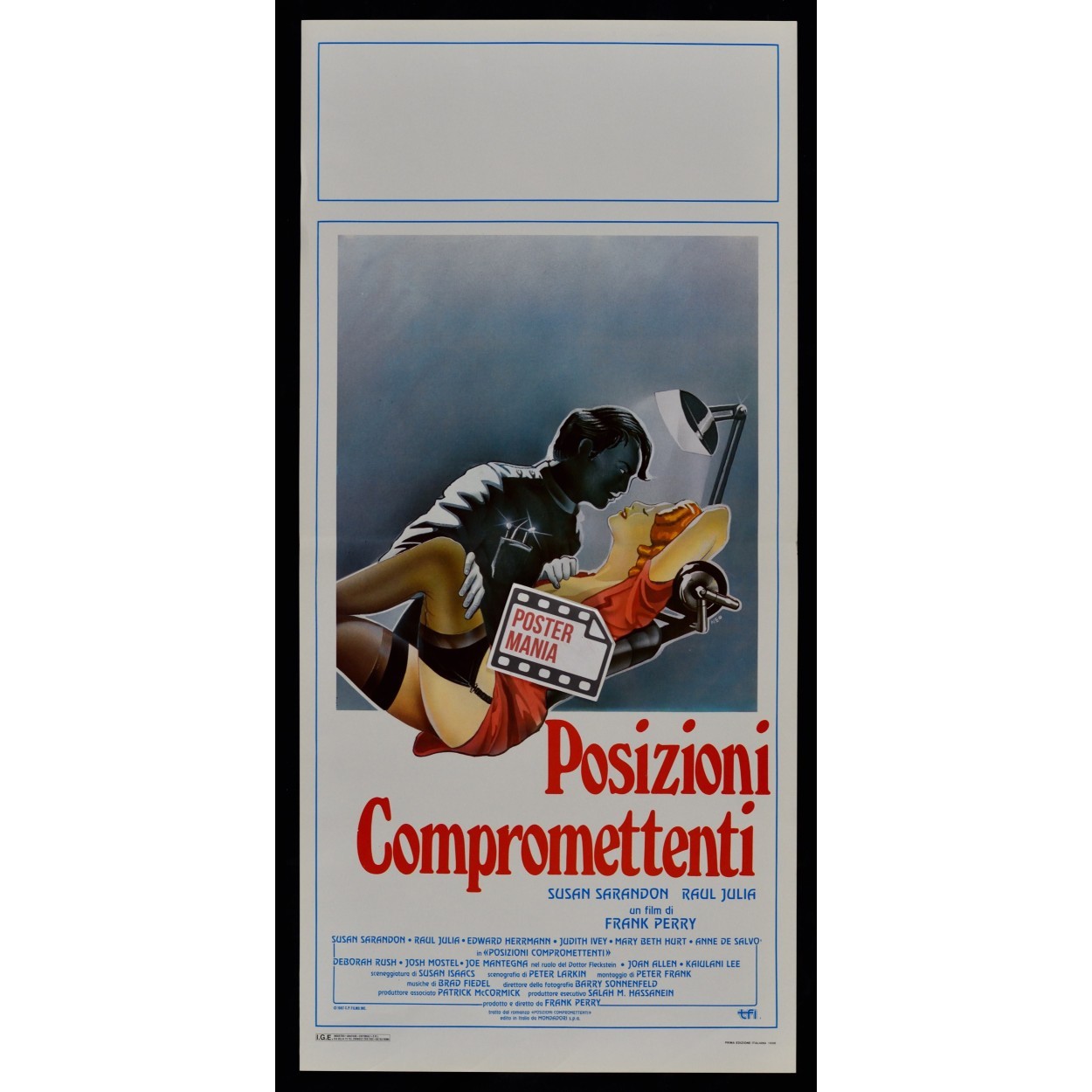 Locandina originale film Posizioni compromettenti (1985) - Regia di Frank Perry
