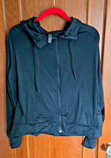 Mondetta Women's Lightweight XL Full-Zip Black Hoodie NWT