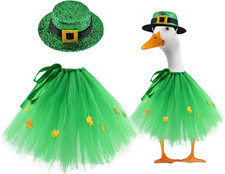 St Patrick'S Day Easter Porch Goose Outfits for Plastic Goose 23"/ 17'' Lawn Goo