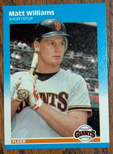 1987 FLEER  UPDATE BASEBALL MATT WILLIAMS  EX TO NR-MINT ROOKIE CARD-NOV3925. rookie card picture