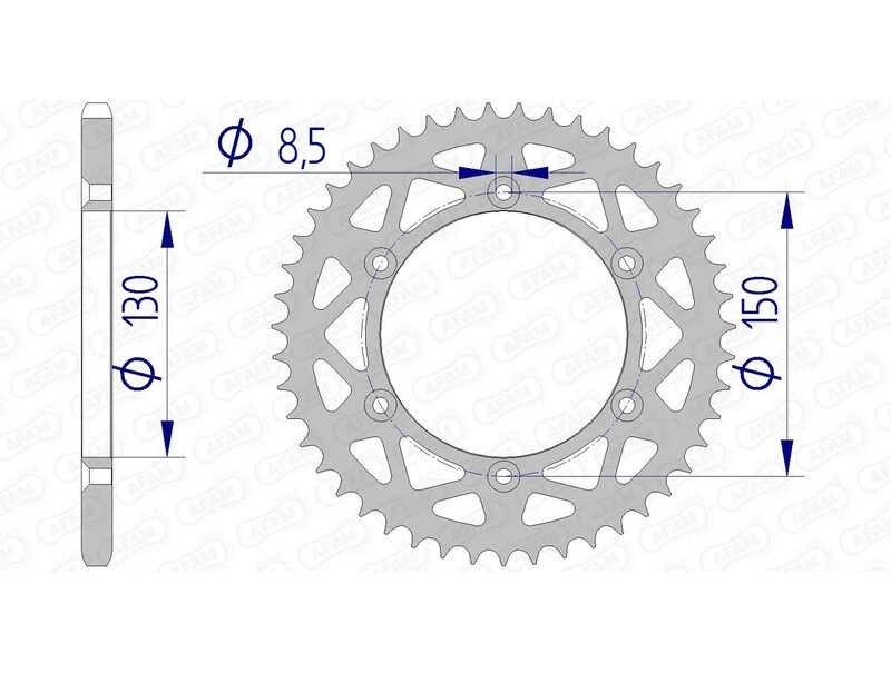 Pignon alu AFAM 13323 pas 520 pour changer sa transmission