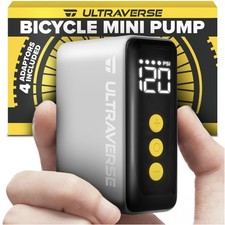 Mini Electric Bike Pump 120 PSI High-Pressure Power, Ultra-Compact Smart