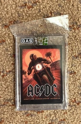 AC/DC OFFICIAL Las Vegas Encased GAS Trading Card Sealed 8/1/26 Allegiant ACDC - Image 1 of 4