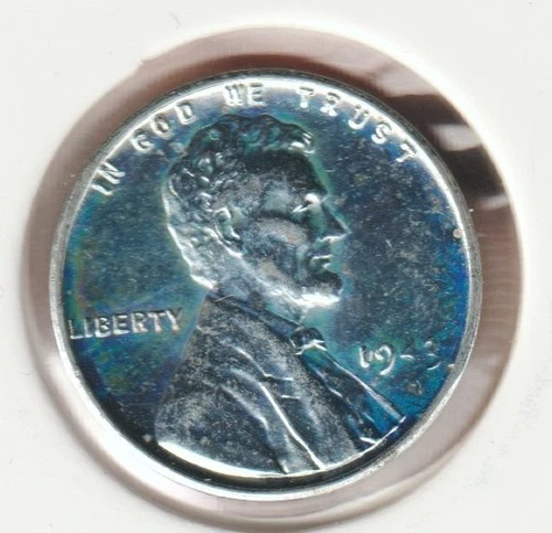 1943 WWII Lincoln Wheat Steel Penny Collectible US Collection Very Good War Coin
