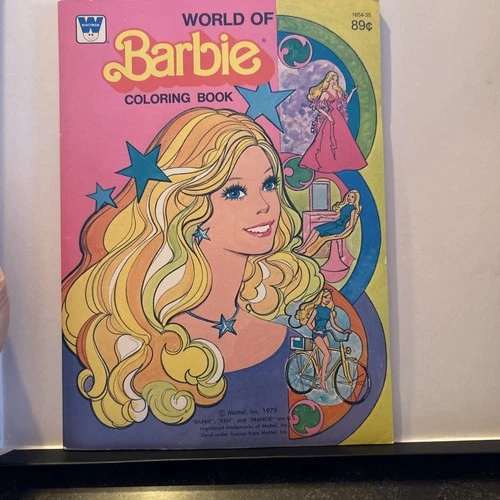1978 World Of Barbie Coloring Book Ken and Francie Whitman Vintage Not Colored