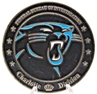 FBI Charlotte Division Panther Challenge Coin 1.75" Copper